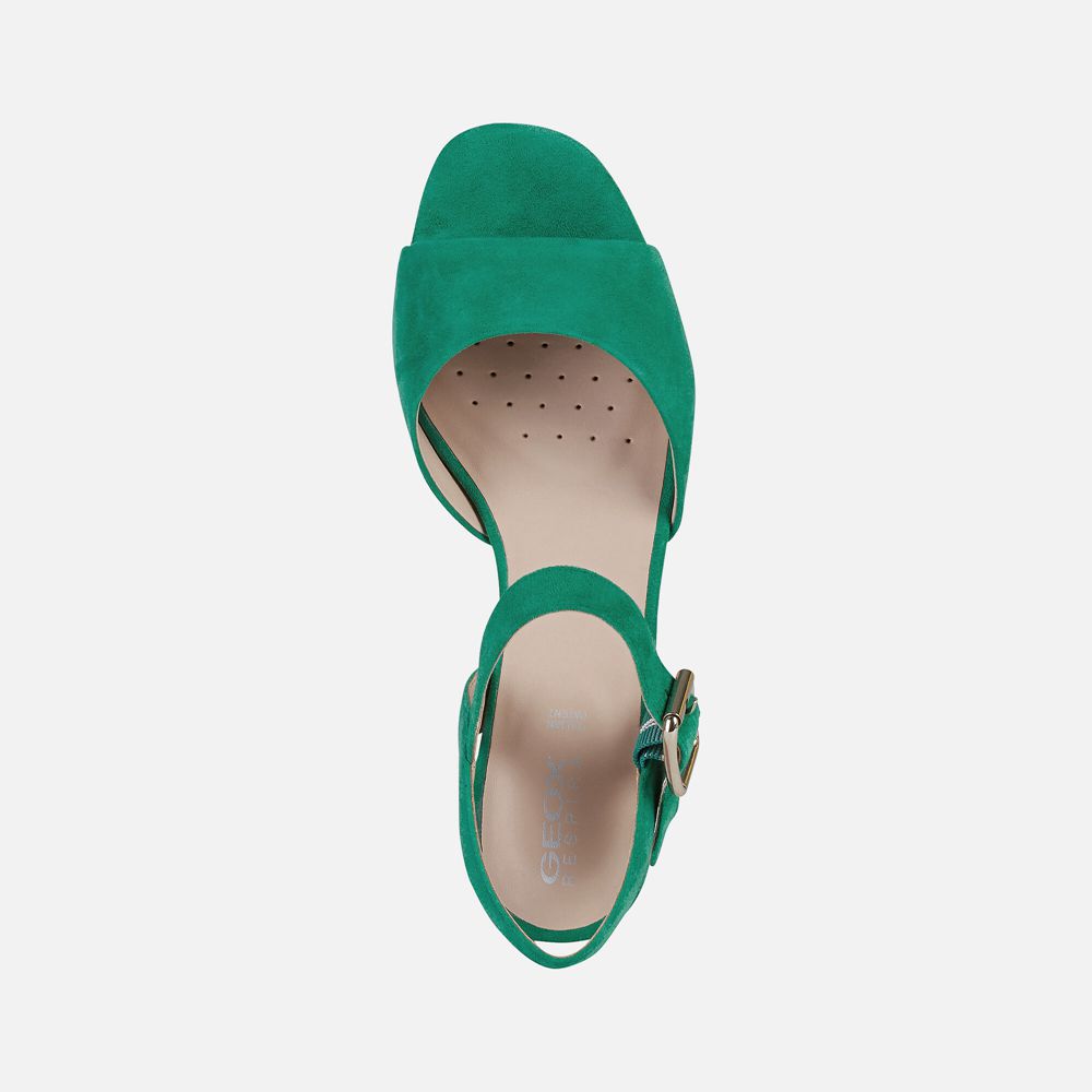 Geox Sandals Green Ortensia - Geox Womens Shoes - AOXRWC675